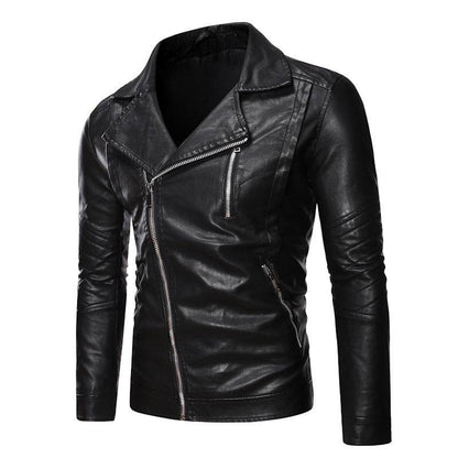 Buycenter Plus Size Motorcycle Leather Jacket - Stylish Cowhide Coat - Buy Center US