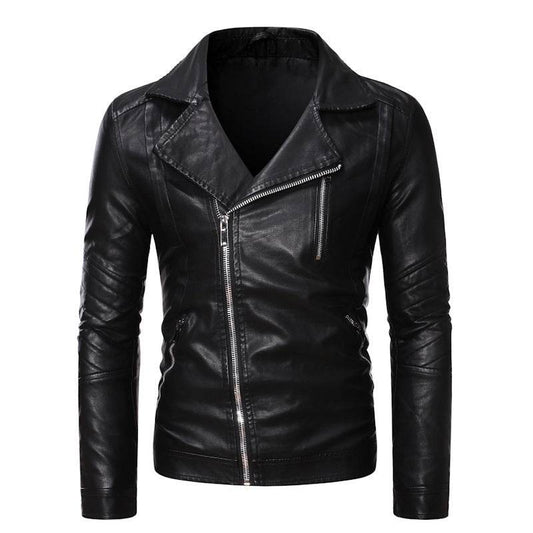 Buycenter Plus Size Motorcycle Leather Jacket - Stylish Cowhide Coat - Buy Center US