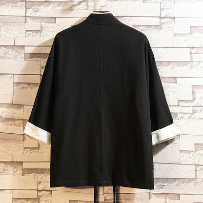 Buycenter Loose Robe Jacket for Youth - Japanese Retro Cardigan - Buy Center US