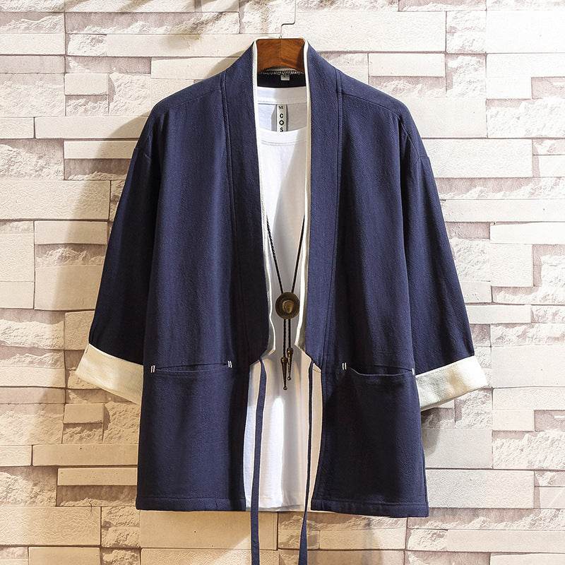 Buycenter Loose Robe Jacket for Youth - Japanese Retro Cardigan - Buy Center US