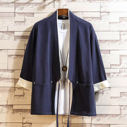 Buycenter Loose Robe Jacket for Youth - Japanese Retro Cardigan - Buy Center US