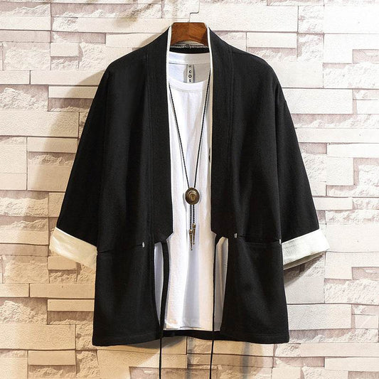 Buycenter Loose Robe Jacket for Youth - Japanese Retro Cardigan - Buy Center US