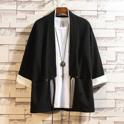 Buycenter Loose Robe Jacket for Youth - Japanese Retro Cardigan - Buy Center US