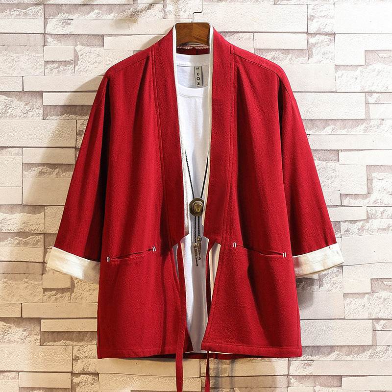 Buycenter Loose Robe Jacket for Youth - Japanese Retro Cardigan - Buy Center US