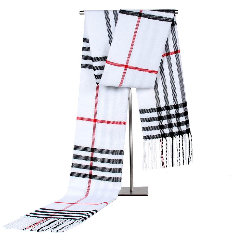 Buycenter Casual Plaid Scarf for Elderly Couples - Warm Imitation Cashmere - Buy Center US