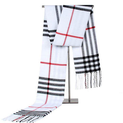 Buycenter Casual Plaid Scarf for Elderly Couples - Warm Imitation Cashmere - Buy Center US