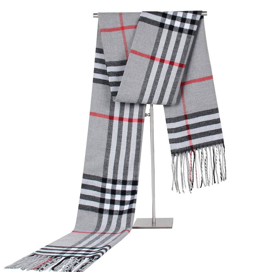 Buycenter Casual Plaid Scarf for Elderly Couples - Warm Imitation Cashmere - Buy Center US