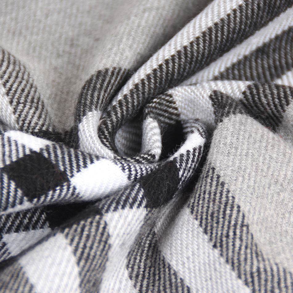 Buycenter Casual Plaid Scarf for Elderly Couples - Warm Imitation Cashmere - Buy Center US