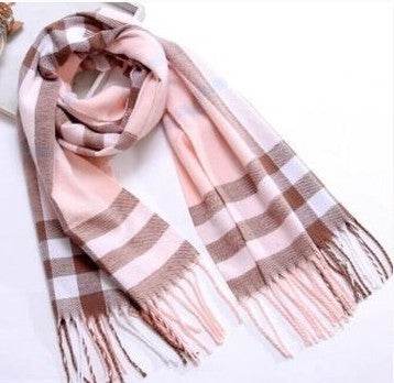 Buycenter Men's Wool Scarf - Thin Plaid Neck Scarf for All Seasons - Buy Center US