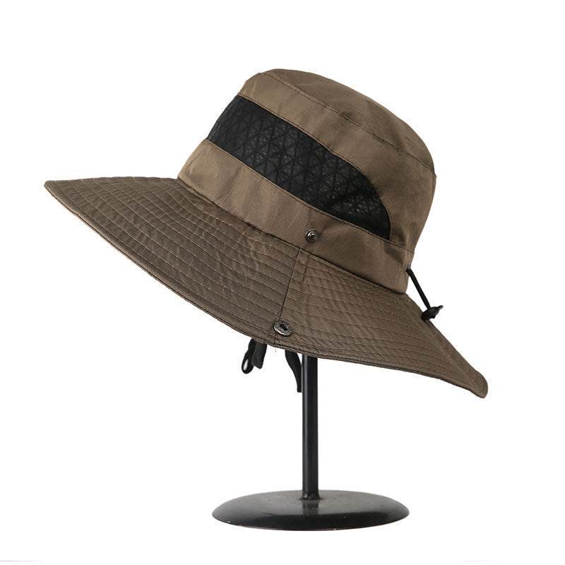 Men's Sun Outdoor Fishing Hat - UV Proof Wide Brim Bucket Cap - Buy Center US