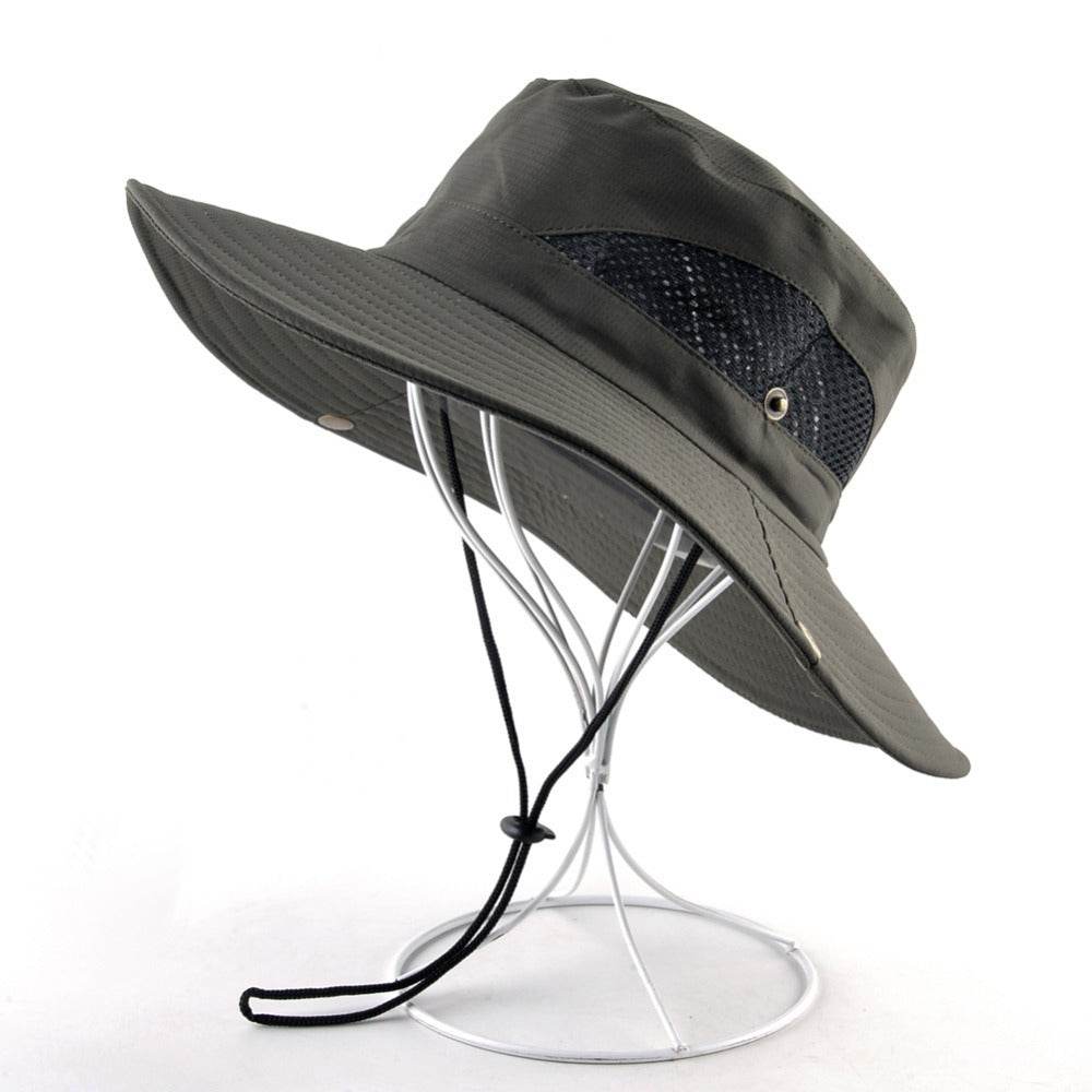 Men's Sun Outdoor Fishing Hat - UV Proof Wide Brim Bucket Cap - Buy Center US