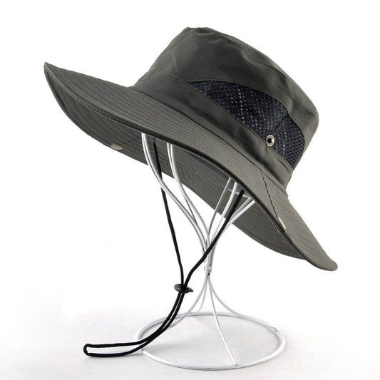 Men's Sun Outdoor Fishing Hat - UV Proof Wide Brim Bucket Cap - Buy Center US