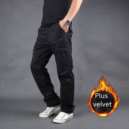 Buycenter Men's Multi-Pocket Overalls - Comfortable Loose Fit Work Pants - Buy Center US