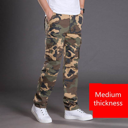 Buycenter Men's Multi-Pocket Overalls - Comfortable Loose Fit Work Pants - Buy Center US
