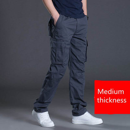 Buycenter Men's Multi-Pocket Overalls - Comfortable Loose Fit Work Pants - Buy Center US
