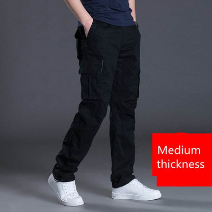 Buycenter Men's Multi-Pocket Overalls - Comfortable Loose Fit Work Pants - Buy Center US