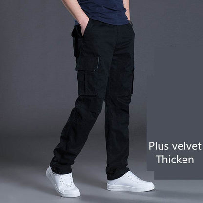 Buycenter Men's Multi-Pocket Overalls - Comfortable Loose Fit Work Pants - Buy Center US