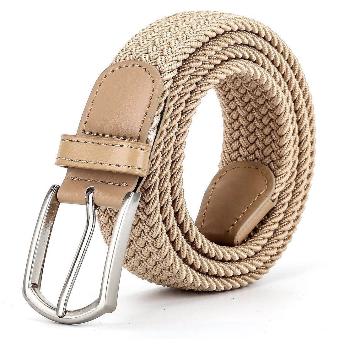 Buycenter Men's Casual Stretch Woven Leather Belt - Bohemian Style, Various Colors - Buy Center US