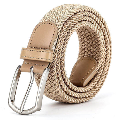 Buycenter Men's Casual Stretch Woven Leather Belt - Bohemian Style, Various Colors - Buy Center US