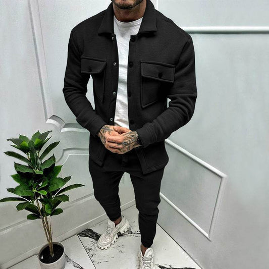 Buycenter Men's Two Piece Suit Set - Spring & Autumn Cotton Style - Buy Center US
