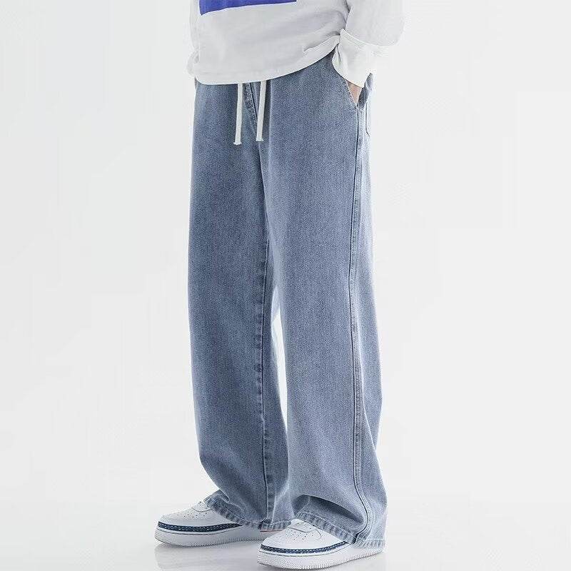 Buycenter Men's Straight Jeans - Loose Wide Leg Pants for Spring & Summer - Buy Center US