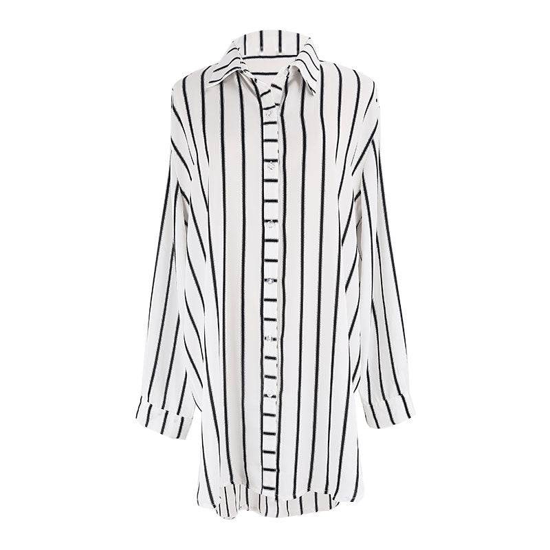 Black and White Striped Blouse – Perfect for Seaside Vacations - Buy Center US