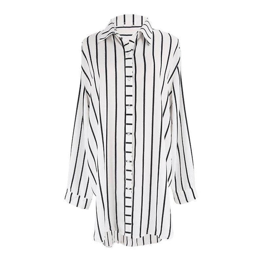 Black and White Striped Blouse – Perfect for Seaside Vacations - Buy Center US