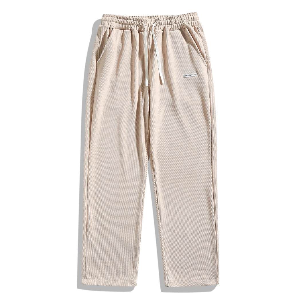 European Size Men's Corduroy Casual Pants - Creamy White, Black, Navy - Buy Center US