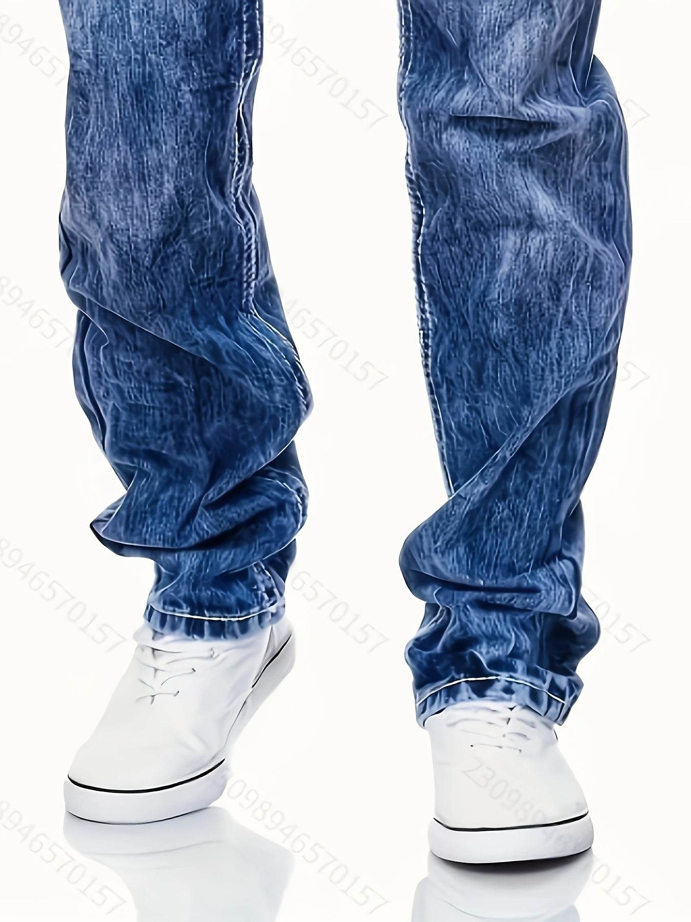 Men's Regular Fit Jeans - Slight Stretch Denim for All-Season Comfort - Buy Center US