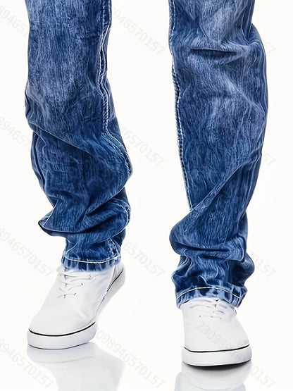 Men's Regular Fit Jeans - Slight Stretch Denim for All-Season Comfort - Buy Center US