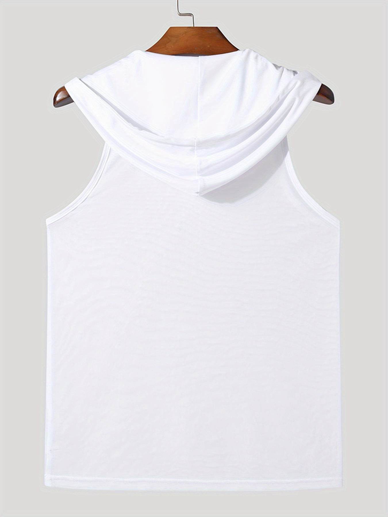 INCERUN Men's Hooded Tank Top - Quick Dry Moisture-Wicking Sleeveless Shirt - Buy Center US