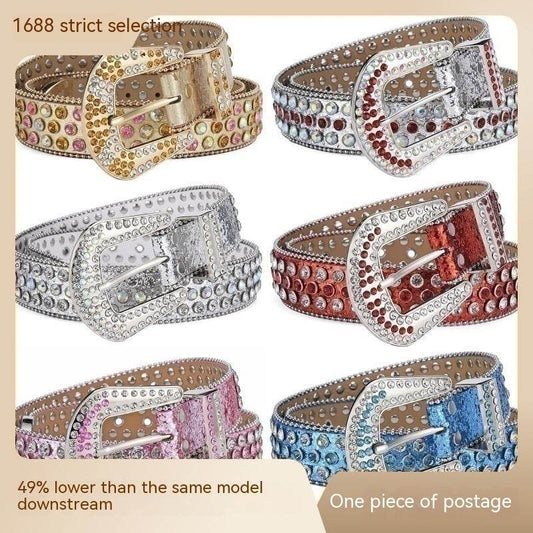 Buycenter Men Women Alloy Belt - Punk Rock Rivet Design, Multiple Colors - Buy Center US