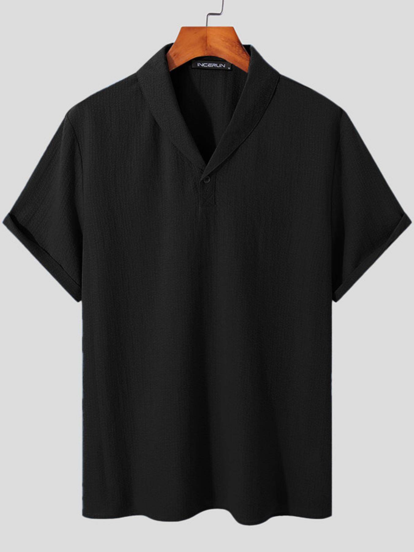 Men’s Casual Polyester Sweatsuit - Loose Fit Short Sleeve for Summer - Buy Center US