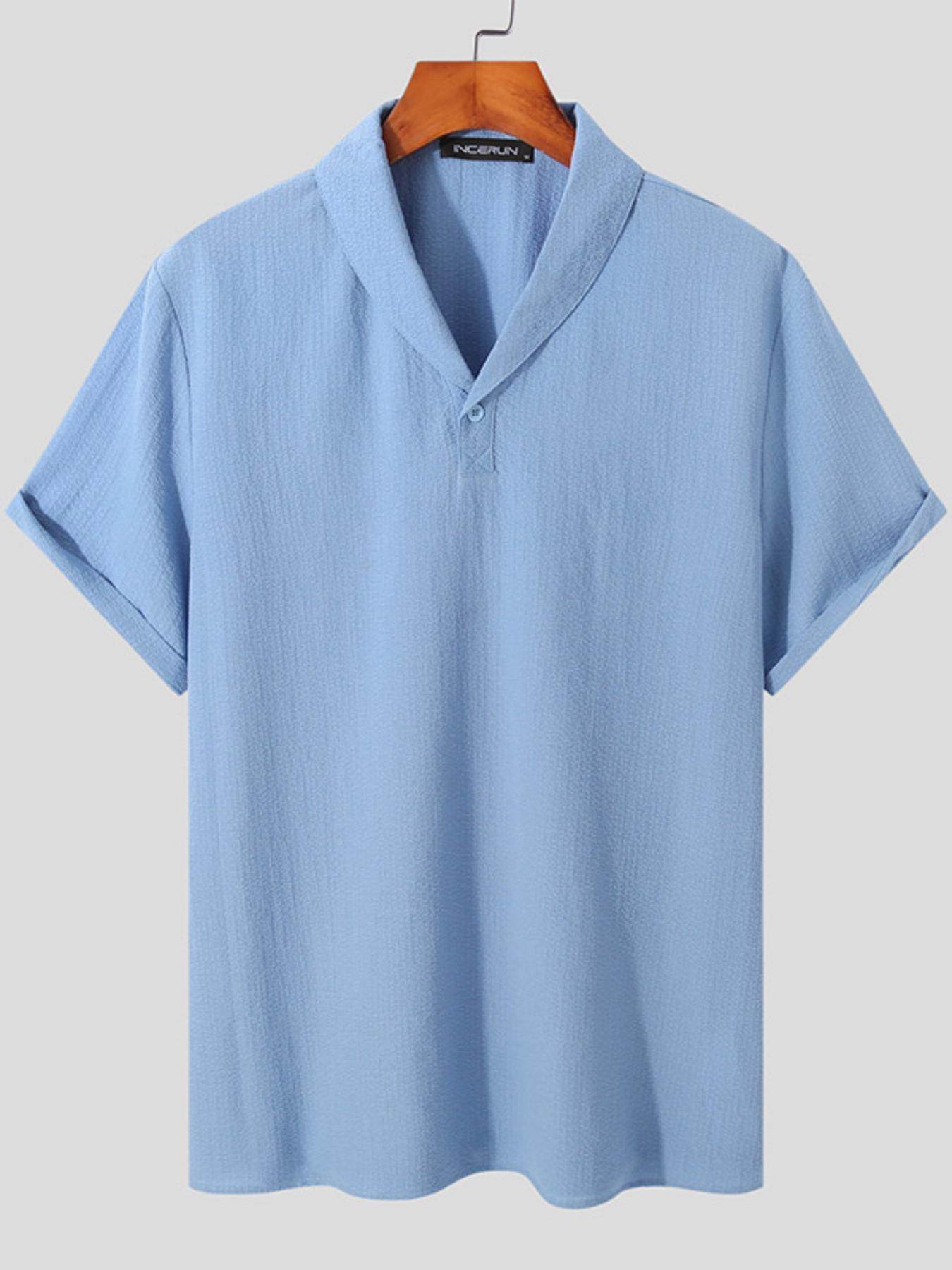 Men’s Casual Polyester Sweatsuit - Loose Fit Short Sleeve for Summer - Buy Center US