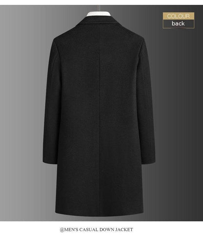 Buycenter Men's Slim Casual Trench Coat - Thick Woolen Jacket for Winter - Buy Center US