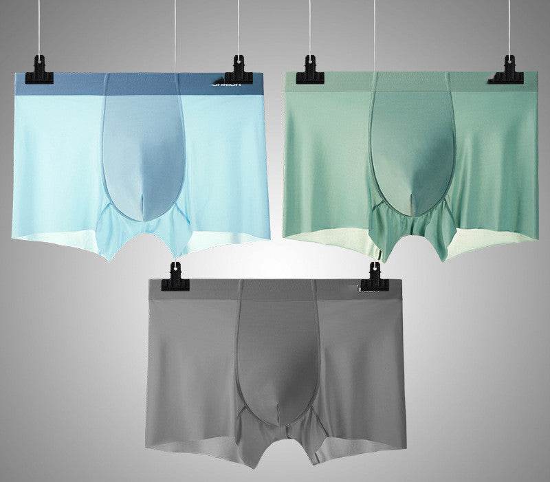 Buycenter Men's Ice Silk Traceless Underpants - Breathable Comfort, 3 Pack - Buy Center US