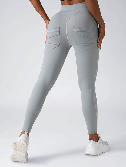 High Waisted Leggings with Pockets - Women's Tummy Control Yoga Pants - Buy Center US