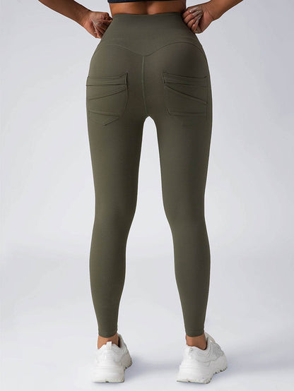 High Waisted Leggings with Pockets - Women's Tummy Control Yoga Pants - Buy Center US