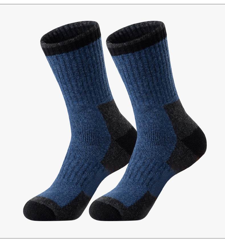 Buycenter Men's Wool Socks - Fleece Lined, Padded Warmth (5 Pairs) - Buy Center US