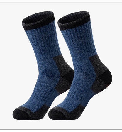 Buycenter Men's Wool Socks - Fleece Lined, Padded Warmth (5 Pairs) - Buy Center US