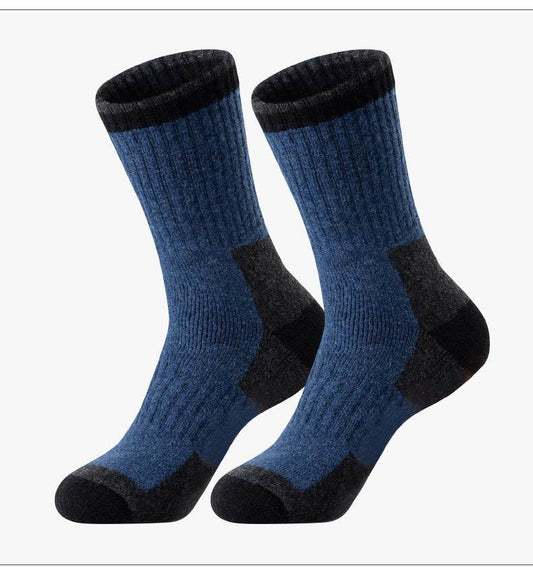 Buycenter Men's Wool Socks - Fleece Lined, Padded Warmth (5 Pairs) - Buy Center US