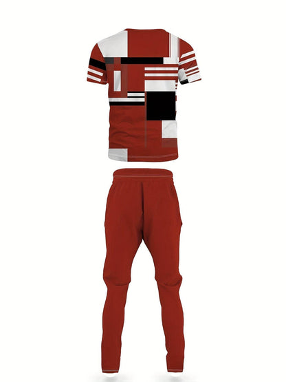 Men's Casual Two-Piece Suit - Short-Sleeved Trousers & Top Set - Buy Center US