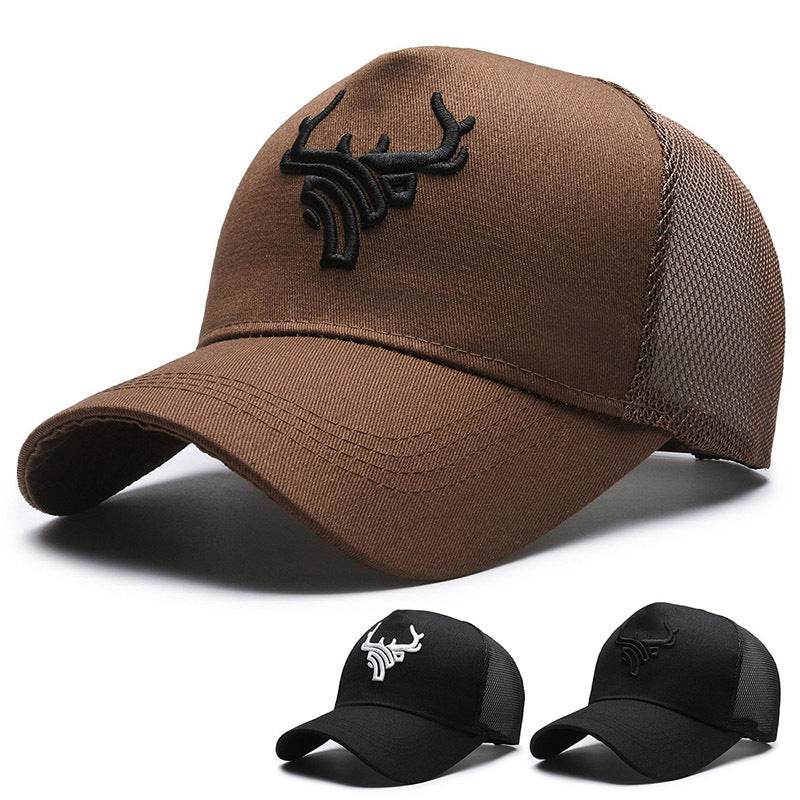 Men's Breathable Deer Head Baseball Cap - Adjustable Summer Sunshade - Buy Center US