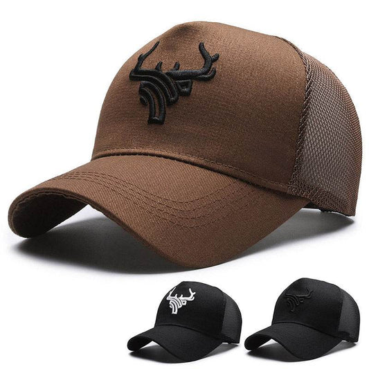 Men's Breathable Deer Head Baseball Cap - Adjustable Summer Sunshade - Buy Center US