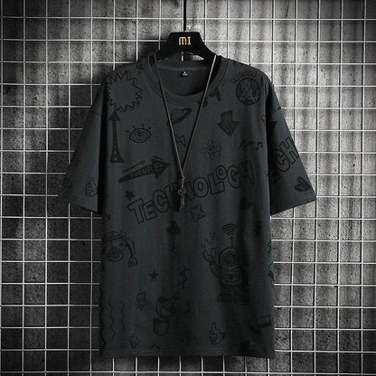 Trendy Men's Short Sleeve T-Shirt - Casual Cotton Round Neck Style - Buy Center US
