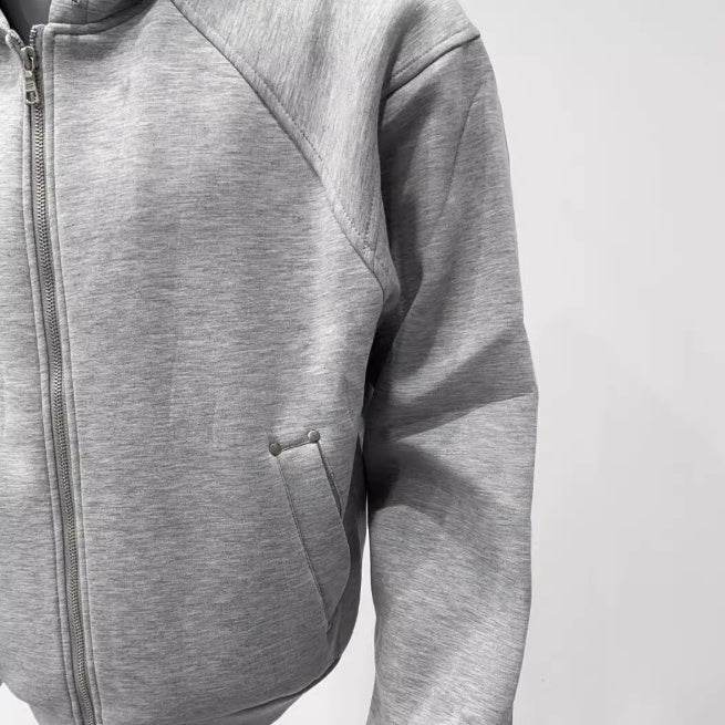 Buycenter Trendy Loose Retro Cardigan Sweater - Zippered & Hooded - Buy Center US