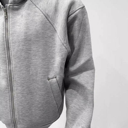 Buycenter Trendy Loose Retro Cardigan Sweater - Zippered & Hooded - Buy Center US