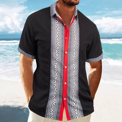 Buycenter Men's Printed Button Short Sleeve Shirt - S-XXXL Available - Buy Center US