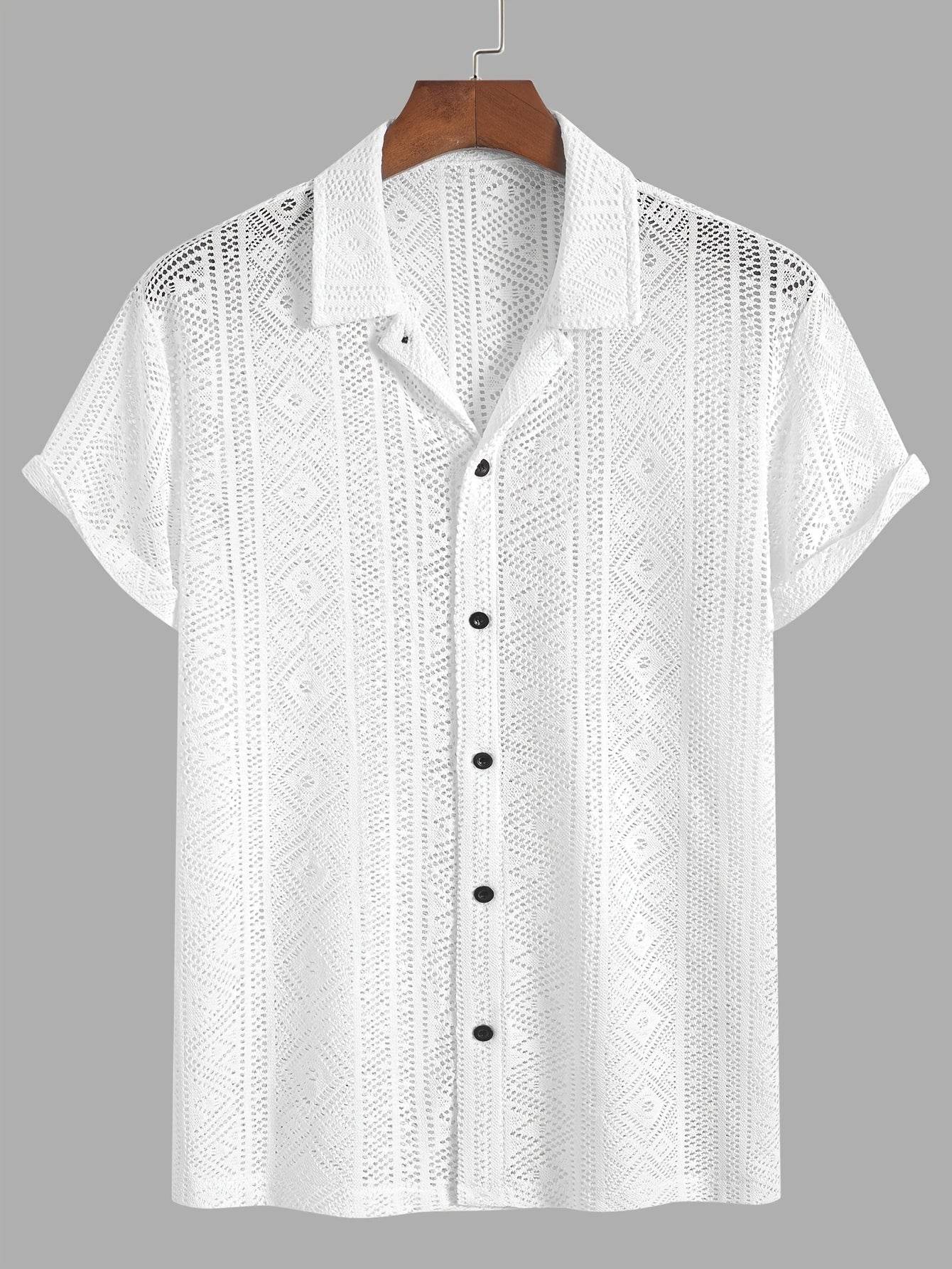 Men’s Casual Knit Open Sweater - Lightweight Lapel Summer Shirt - Buy Center US