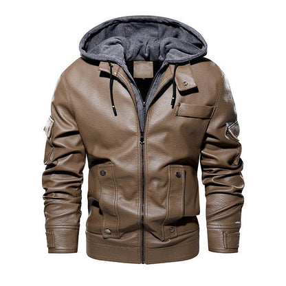 Buycenter Men's Leather Coat - Fashionable Warm Jacket for Winter - Buy Center US